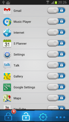 Screenshot of the application Super application lock - #3