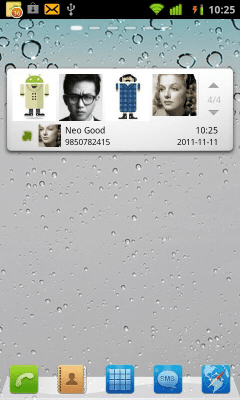 Screenshot of the application RocketDial Widget - #1