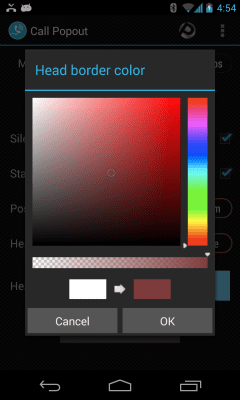 Screenshot of the application Call PopOut - #4