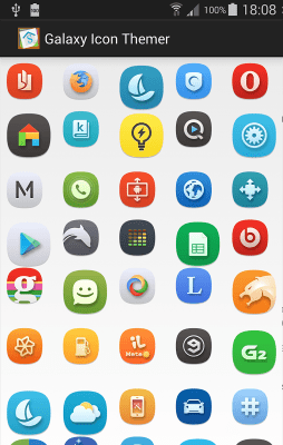 Screenshot of the application Galaxy Icon Themer *ROOT* - #2