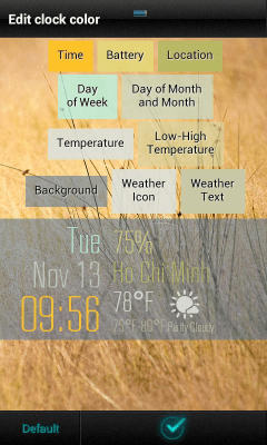 Screenshot of the application Beautiful Clock Widgets - #2