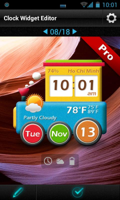 Screenshot of the application Beautiful Clock Widgets - #4