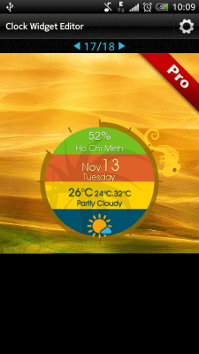 Screenshot of the application Beautiful Clock Widgets - #5