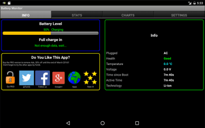 Screenshot of the application Battery Monitor Widget - #8