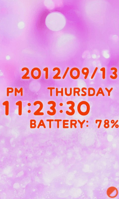 Screenshot of the application Cute clock battery Free - #1