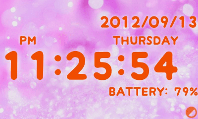 Screenshot of the application Cute clock battery Free - #2