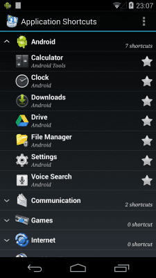 Screenshot of the application Smart Shortcuts - #1