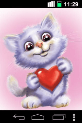 Screenshot of the application Funny Cute Cat Live Wallpaper - #1