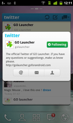 Screenshot of the application GO TwiWidget - #3