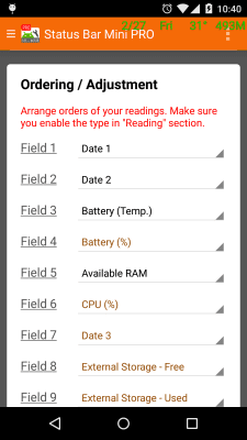 Screenshot of the application Status Bar Mini - #3