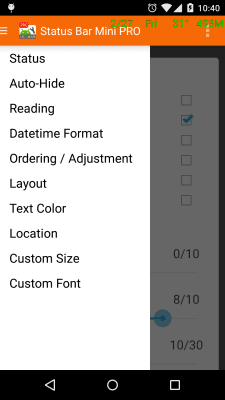 Screenshot of the application Status Bar Mini - #4