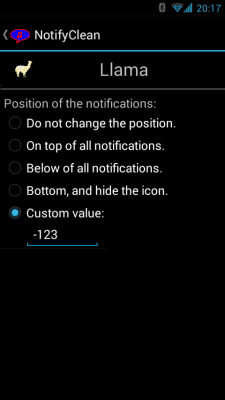 Screenshot of the application NotifyClean - #4