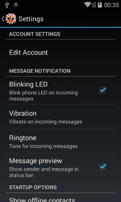 Screenshot of the application yaxim - Jabber/XMPP client - #5