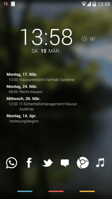 Screenshot of the application j4velin Simple Calendar Widget - #1