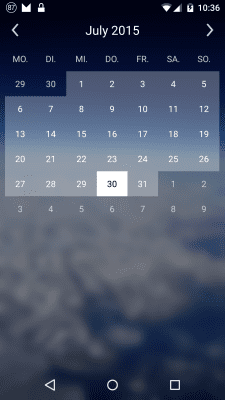 Screenshot of the application j4velin Simple Calendar Widget - #2
