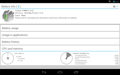 Screenshot of the application Battery Widget (LITE) - #8