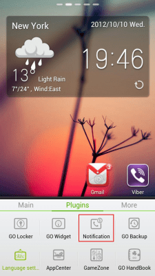 Screenshot of the application GO Launcher EX Notification - #3