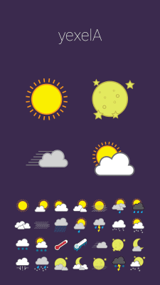 Screenshot of the application Weather icon color (for HDW) - #4