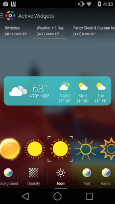 Screenshot of the application Weather icon color (for HDW) - #7