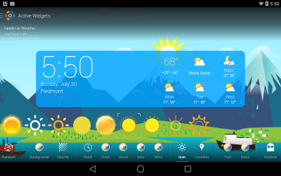Screenshot of the application Weather icon color (for HDW) - #9