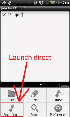 Screenshot of the application Voice Input for Jota - #3