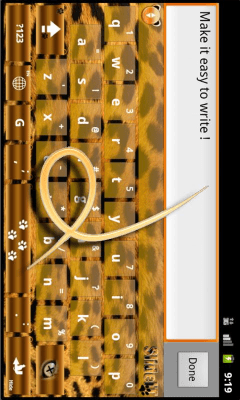 Screenshot of the application SlideIT Panther Skin - #3
