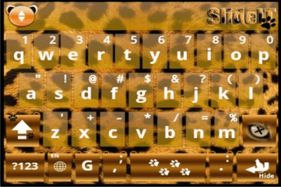 Screenshot of the application SlideIT Panther Skin - #4