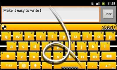 Screenshot of the application SlideIT Yellow Taxi Skin - #3