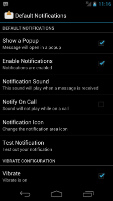 Screenshot of the application SMS Popup - #5