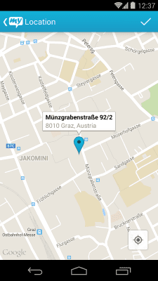 Screenshot of the application mysms – GPS Location Sharing - #1