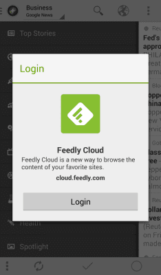 Screenshot of the application Feedly extension for News+ - #1