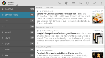 Screenshot of the application Feedly extension for News+ - #6