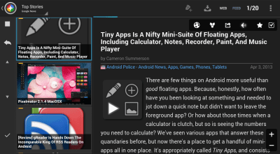Screenshot of the application Feedly extension for News+ - #10