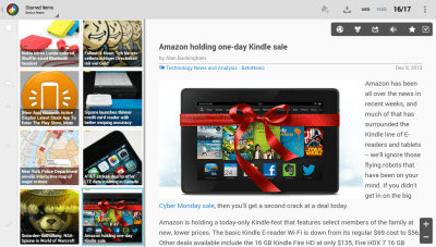 Screenshot of the application Tiny Tiny RSS | News+ - #10