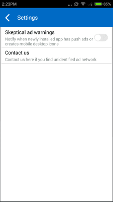 Screenshot of the application Ad Detect Plugin - #8