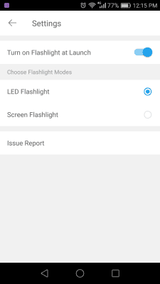 Screenshot of the application Flashlight Plugin - #8