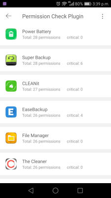 Screenshot of the application Permission Check Plugin - #5