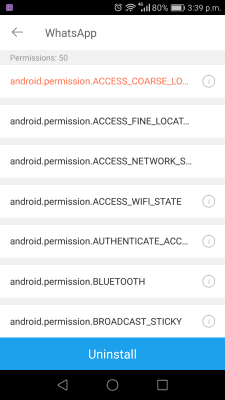 Screenshot of the application Permission Check Plugin - #6