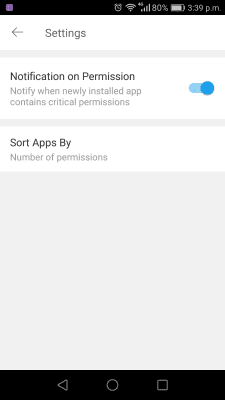 Screenshot of the application Permission Check Plugin - #8