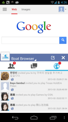 Screenshot of the application Boat FBAddon (Notification) - #1