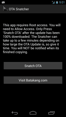 Screenshot of the application OTA Snatcher - #1