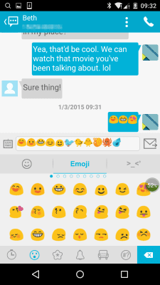Screenshot of the application Handcent Emoji - #2