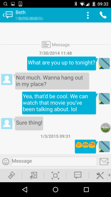 Screenshot of the application Handcent Emoji - #6