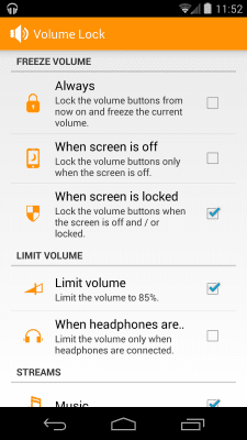 Screenshot of the application Volume Limit & Lock - #3