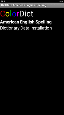 Screenshot of the application English Spelling DictData - #1