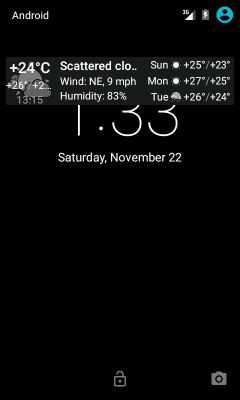 Screenshot of the application WNS: White text with a plus - #3