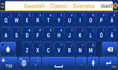 Screenshot of the application SlideIT Swedish Classic Pack - #3