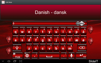 Screenshot of the application SlideIT Danish Pack - #1