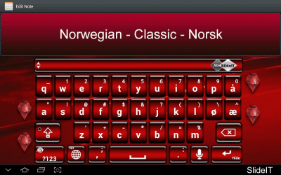 Screenshot of the application SlideIT Norwegian Classic Pack - #1