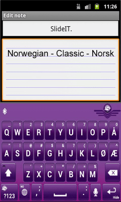 Screenshot of the application SlideIT Norwegian Classic Pack - #2